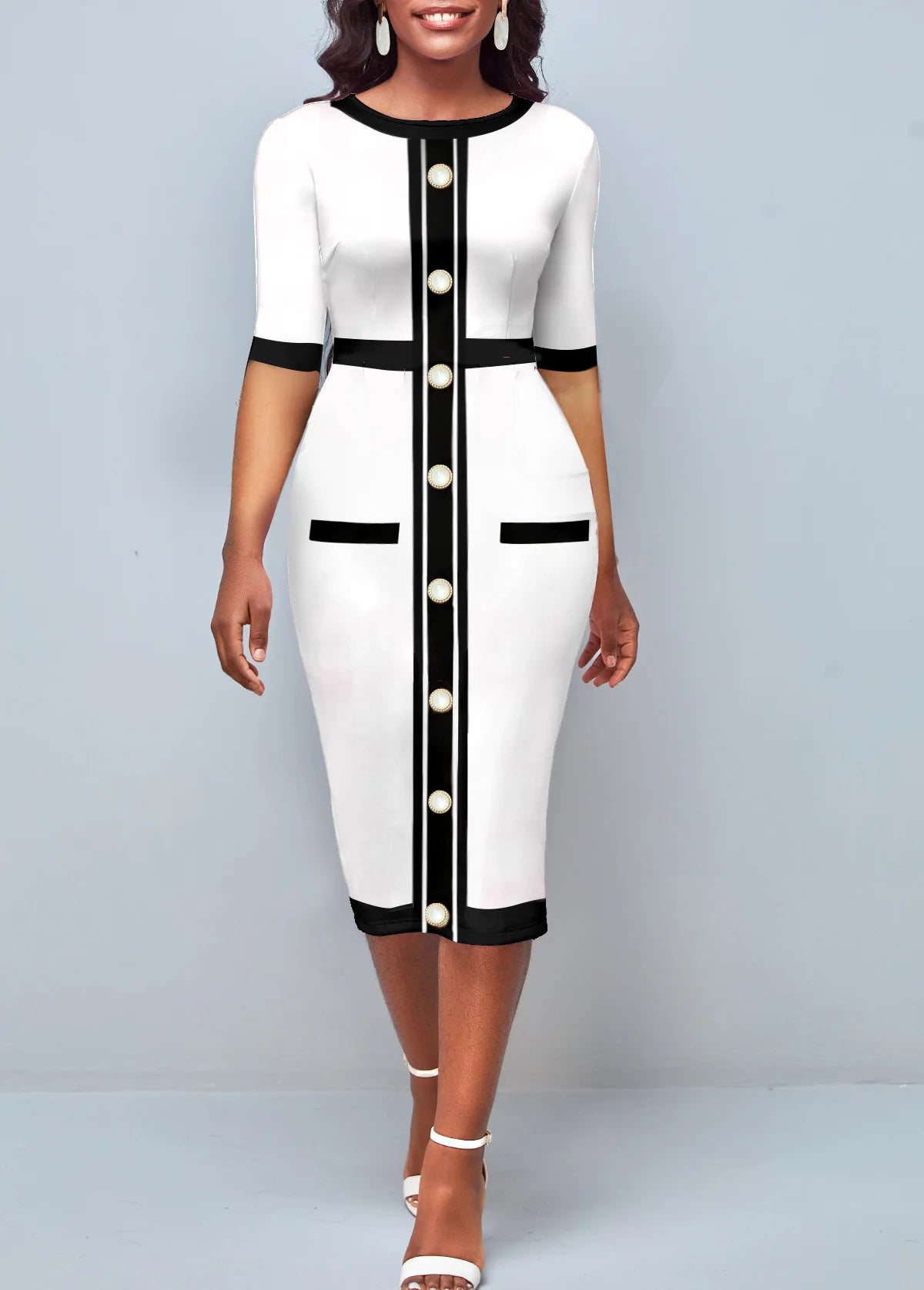 Sexy Fashion Digital Printing Short Sleeve Women's Dress SMR11285