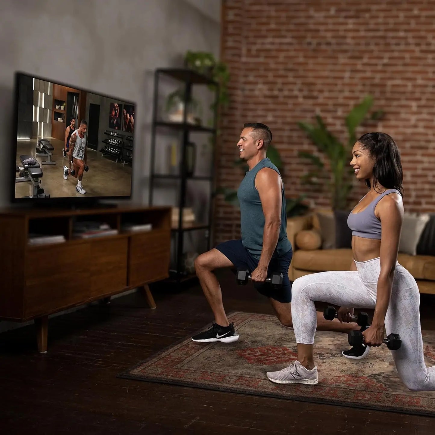 Essentials Bundle - 100lb Coated Hex Dumbbell Weight Set with Vertical Rack