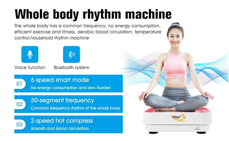 Vertical Vibration Plate Seniors & Teens Silicone Surface Magnetic Heating Fitness Home Efficient Resonance Fitness Machine