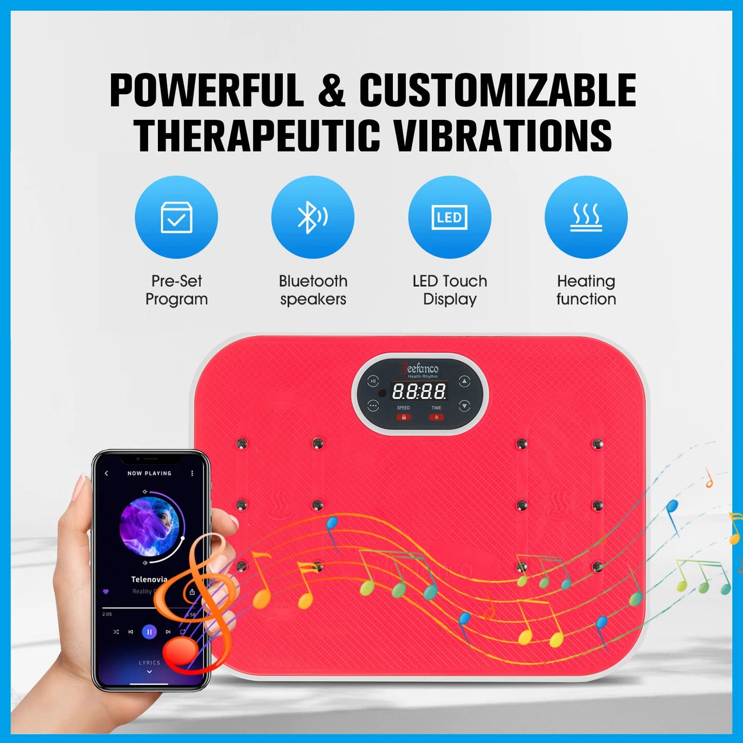 Vertical Vibration Plate Seniors & Teens Silicone Surface Magnetic Heating Fitness Home Efficient Resonance Fitness Machine
