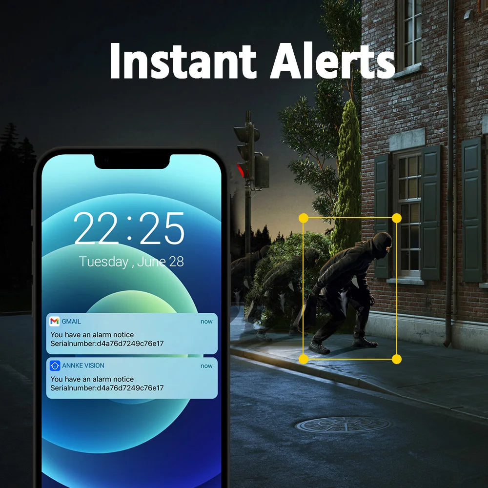 ANNKE 8CH 4K Ultra HD POE Network Video Security System 8MP H.265+ NVR With 8pcs 8MP 30m EXIR Night Vision Outdoor IP Camera