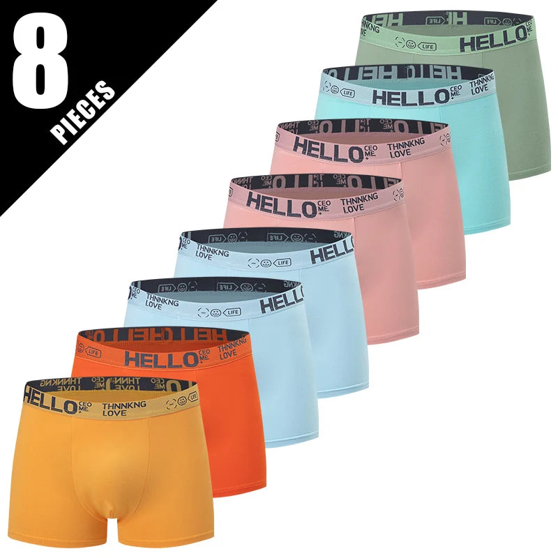 5 /10 Pack Men's Black Gold Printed Boxer Underwear Comfortable And Versatile Plus Size Sexy Young Men's Leisure Sports Beach sh