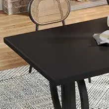 LITTLE TREE Modern Dining Table for 4-6 People, 63" Large Rectangular Kitchen Table, Unique Dinner Table Kitchen,Dining Room