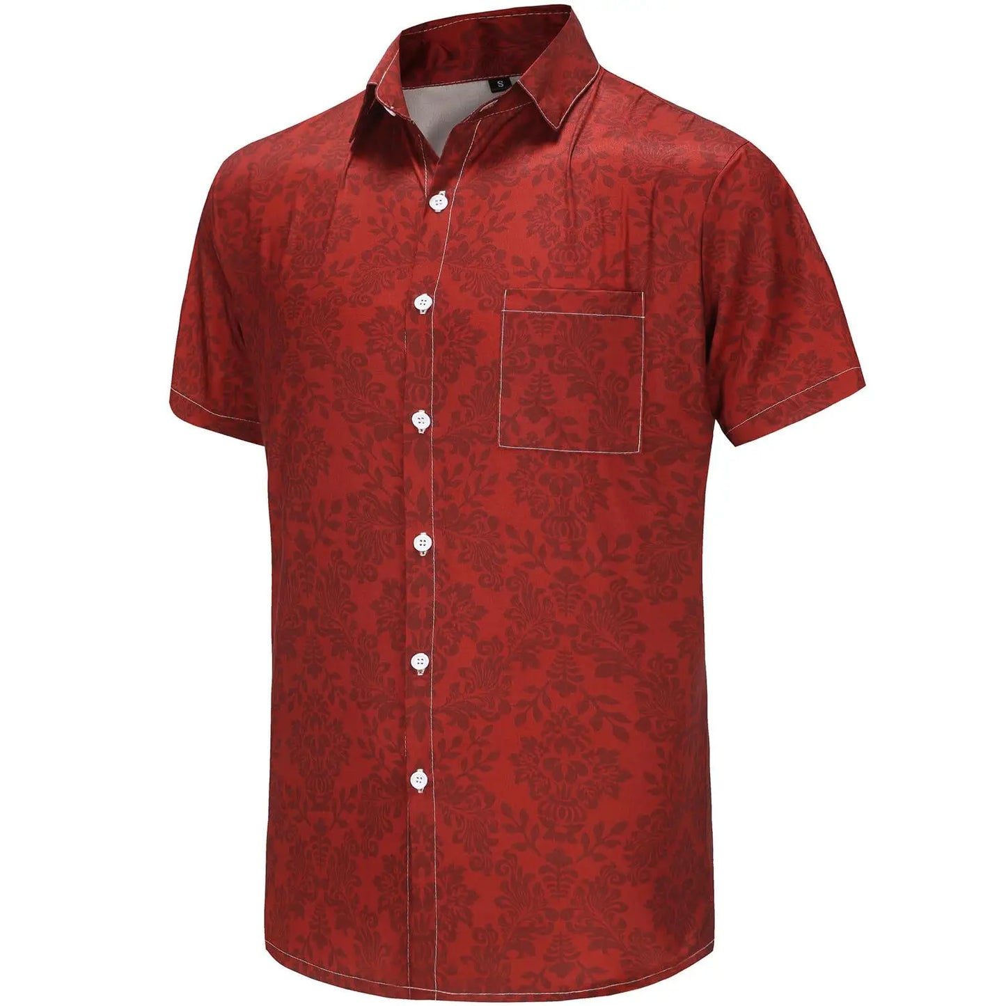 KYKU Funky Hawaiian Shirt for Men Palm Beach Shirts Tropical Vacation Clothes